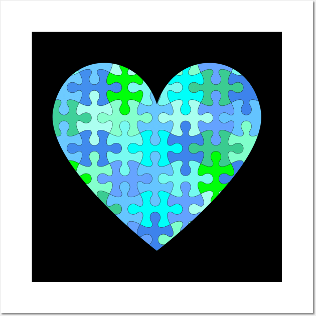 Heart of a Puzzle Wall Art by Mey Designs